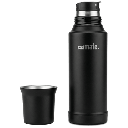 Thermoskanne Seitenansicht schwarz caamate