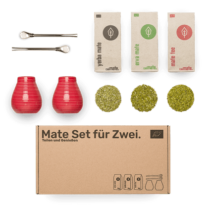 Mate set for 2 pottery